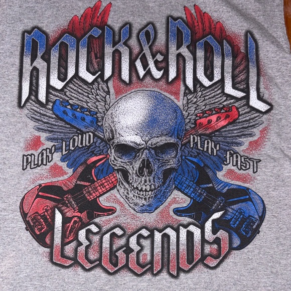 Rock & Roll men’s Legends Graphic Sleeveless  patriotic grey Muscle Tank size S - Picture 7 of 7
